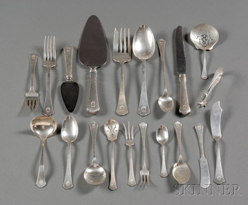 Appraisal: Wallace Sterling Antique Pattern Flatware Service for Eight second quarter