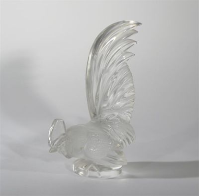 Appraisal: Coq Nain' a modern Lalique clear and frosted glass car