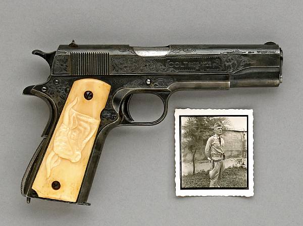 Appraisal: A rare factory engraved Colt Model semi-automatic pistol owned by