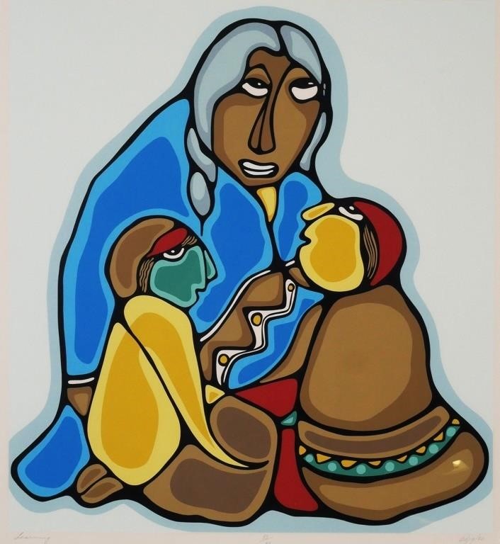 Appraisal: DAPHNE ODJIG SERIGRAPH PRINTSerigraph on paper by Canadian First Nations