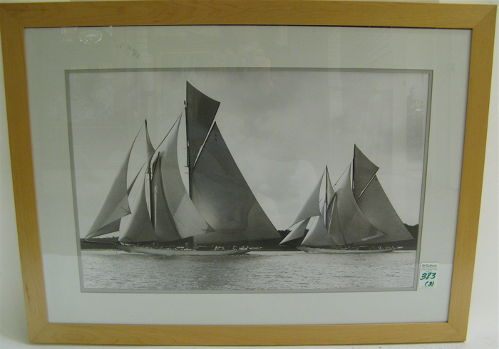 Appraisal: THREE PHOTOGRAPHS with sailing as the subject from the early