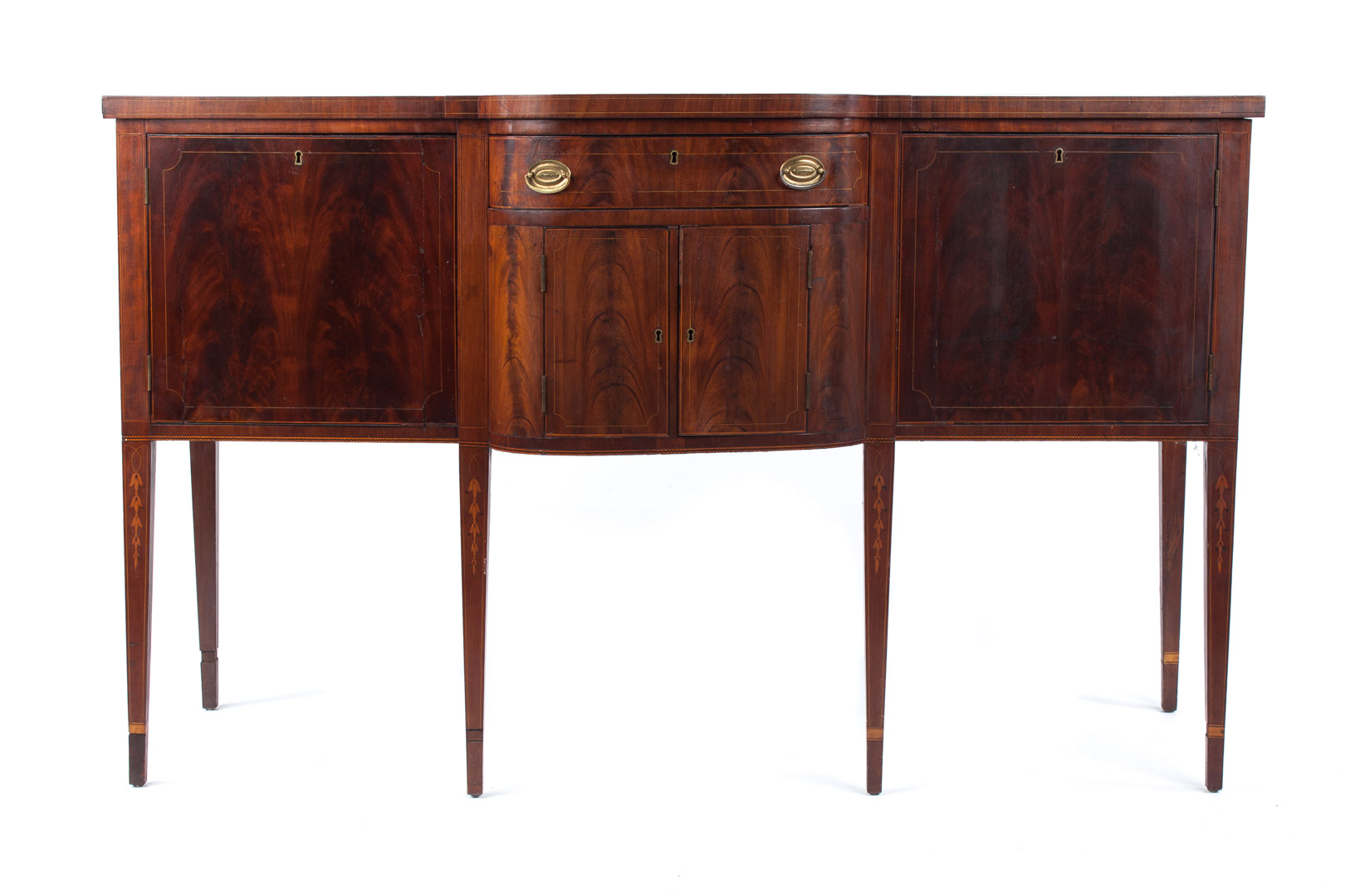 Appraisal: Federal inlaid mahogany sideboard mid-Atlantic States late th early th