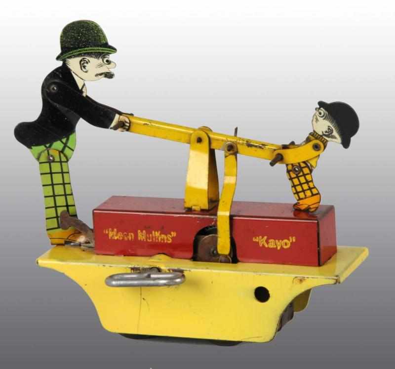 Appraisal: Tin Marx Moon Mullins Kayo Handcar Wind-Up Toy Description American