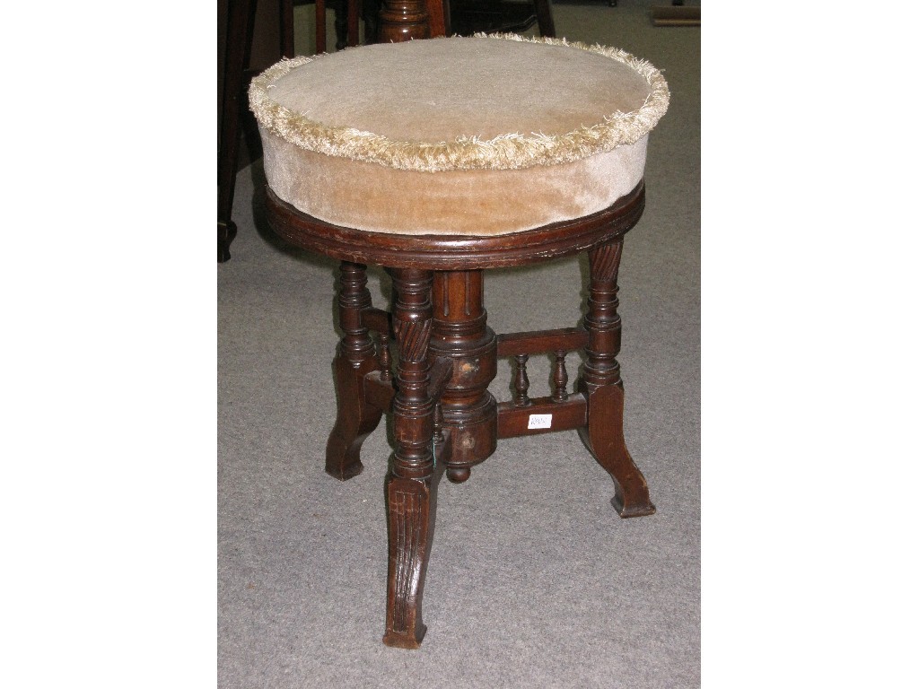 Appraisal: Victorian rise and fall piano stool