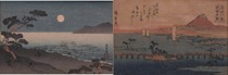 Appraisal: Two Japanese Woodblock Prints Two color woodblock prints on paper