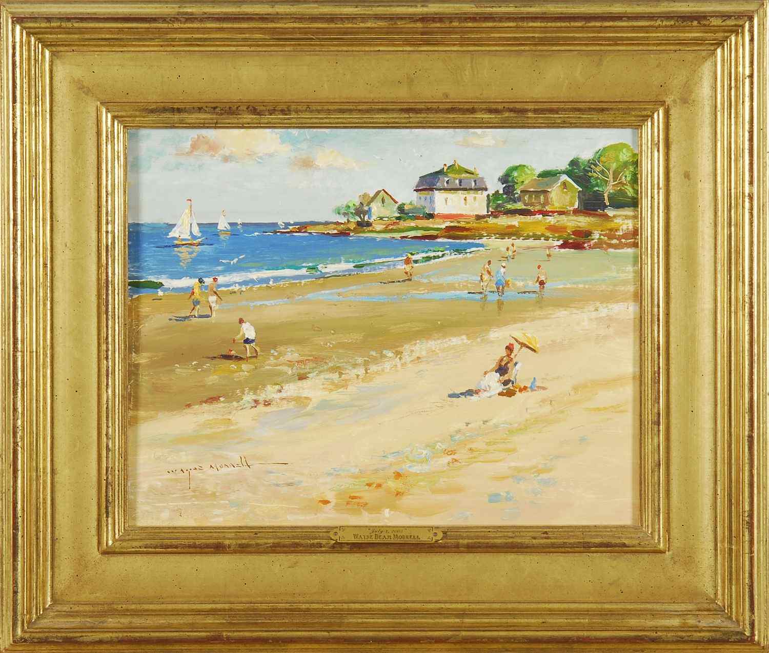 Appraisal: WAYNE BEAM MORRELLAmerican b Golden Light at Low Tide Rockport