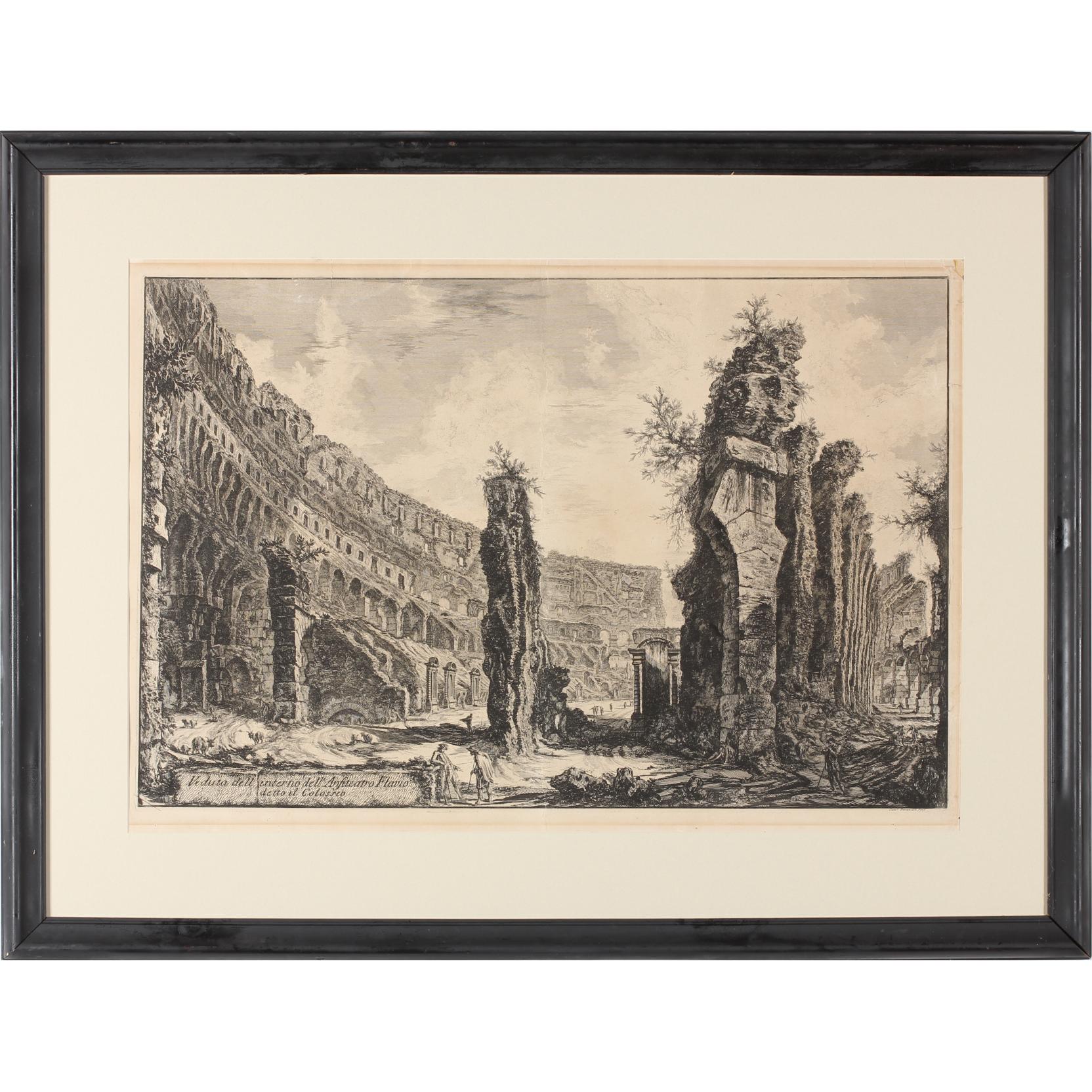 Appraisal: Giovanni Battista Piranesi It - Veduta dell'Interno dell'Anfiteatro Flavio detto