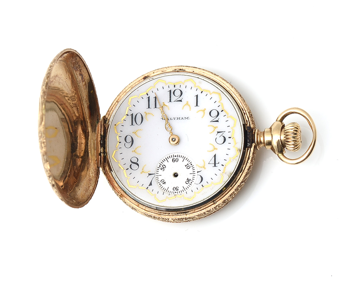 Appraisal: VINTAGE K WALTHAM JEWEL POCKET WATCH Waltham K Yellow Gold