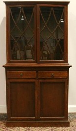 Appraisal: A George III style oak bookcase cm wide cm deep