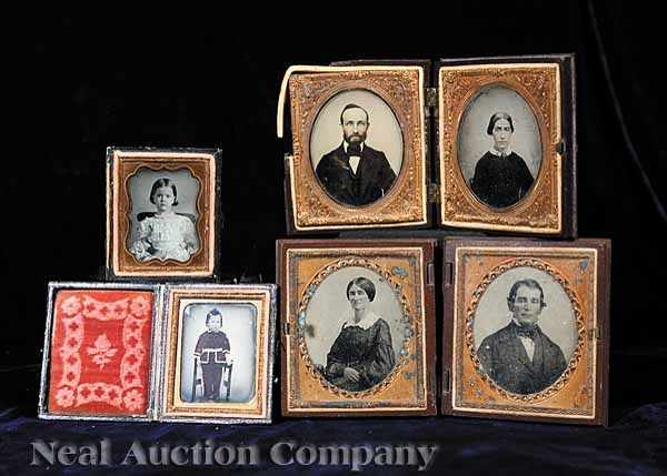 Appraisal: Cased Images a group of eight ambrotypes consisting of two