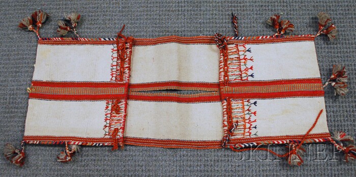 Appraisal: Turkish Flatweave Saddlebag