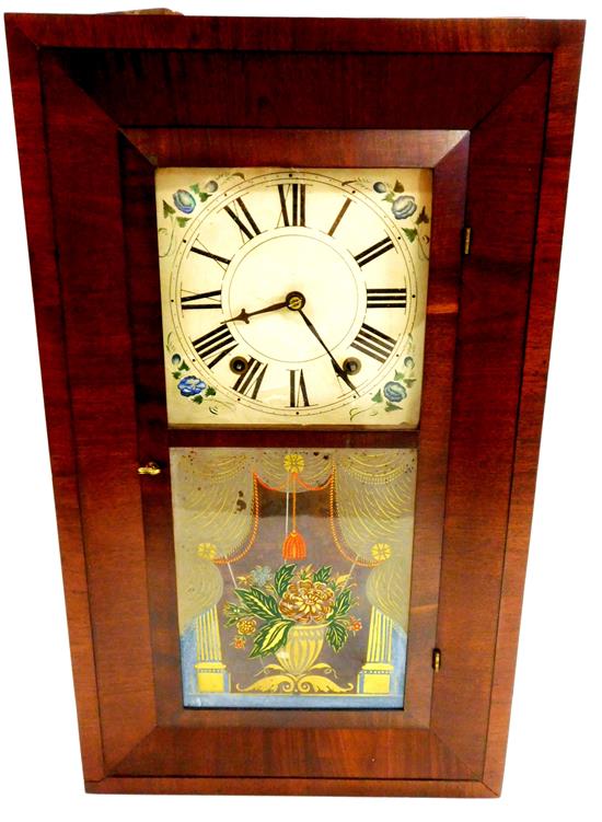 Appraisal: CLOCK Chauncey Boardman Bristol CT c -hour wooden gear ogee