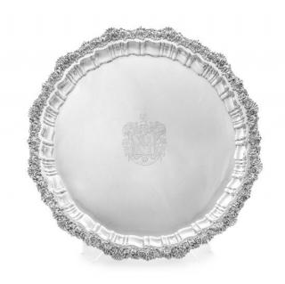 Appraisal: A George III Silver Salver John Watson Sheffield the undulating