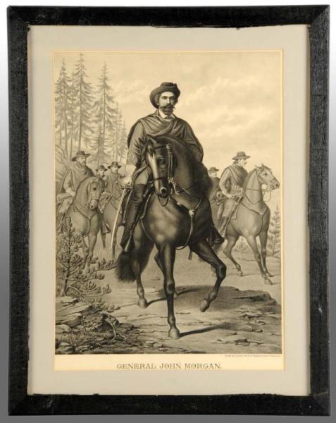 Appraisal: Kurz Allison General John Morgan Litho Description Circa Framed and