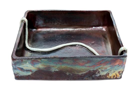 Appraisal: Sale Lot A Studio Ceramic Bowl of rectangular form with