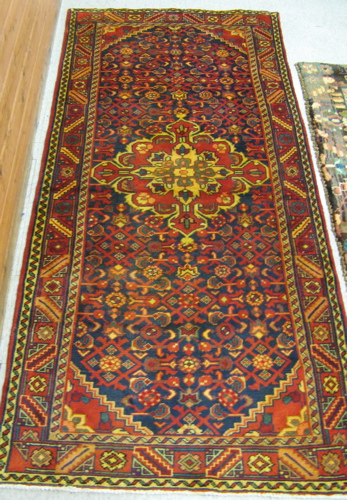 Appraisal: THREE HAND KNOTTED PERSIAN AREA RUGS all from the Hamadan