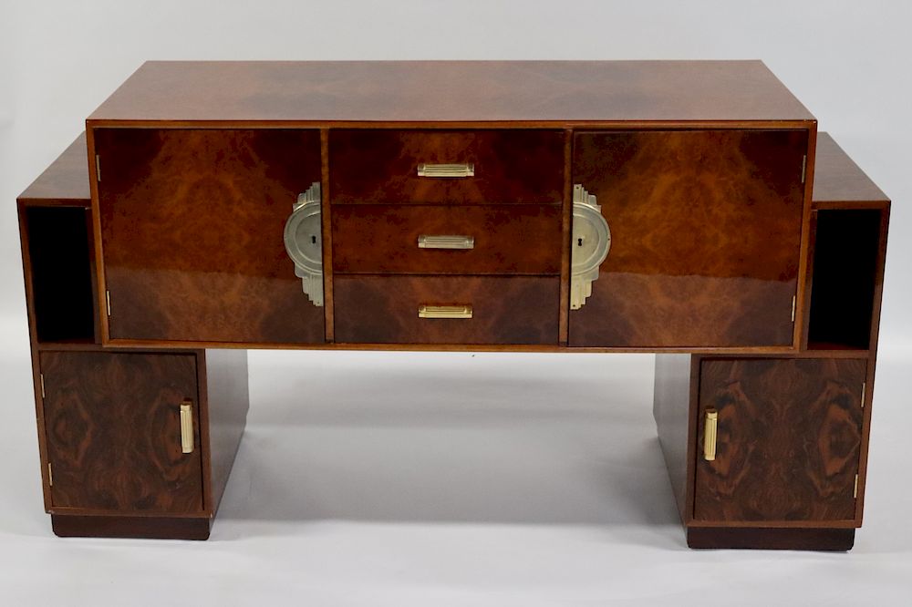 Appraisal: Fine Continental Art Deco Console Cabinet From a Kings Point