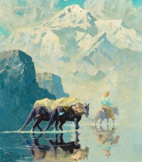 Appraisal: EUSTACE ZIEGLER - Packing in Below Mt McKinley oil on