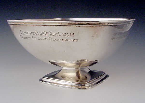 Appraisal: TOWLE STERLING SQUARE TROPHY NEW CANAAN TENNIS - dated sterling