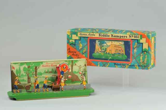 Appraisal: SUNNY AND ''KIDDIE KAMPERS'' Boxed example Wolverine colorful graphics overall