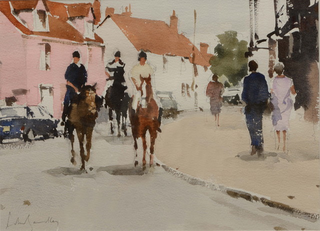 Appraisal: John Yardley British b Riding Schoolsigned lower left watercolour x