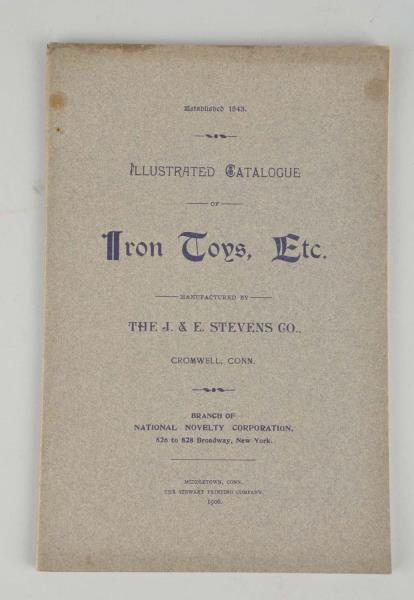 Appraisal: J E Stevens Cast Iron Toy Catalog This Stevens catalog