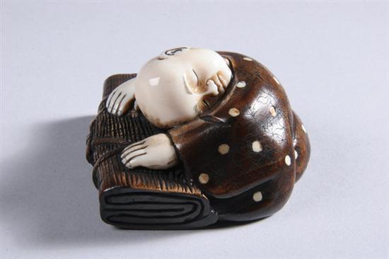 Appraisal: JAPANESE IVORY NETSUKE OF SLEEPING BOY