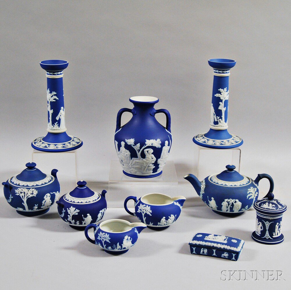 Appraisal: Ten Pieces of Wedgwood Dark Blue Jasper th and th