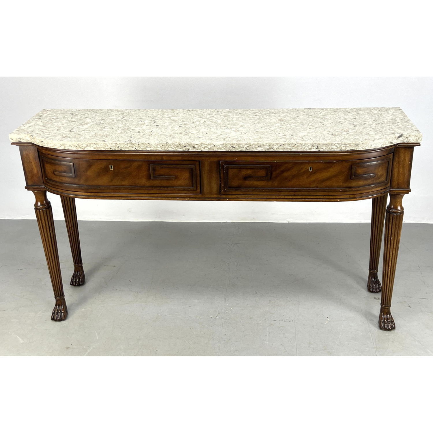 Appraisal: HENREDON Natchez Collection Sideboard Server Marble top with paw feet