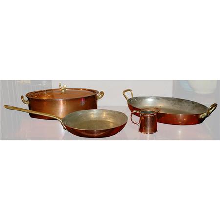 Appraisal: Group of Four Copper Cooking Articles Estimate -