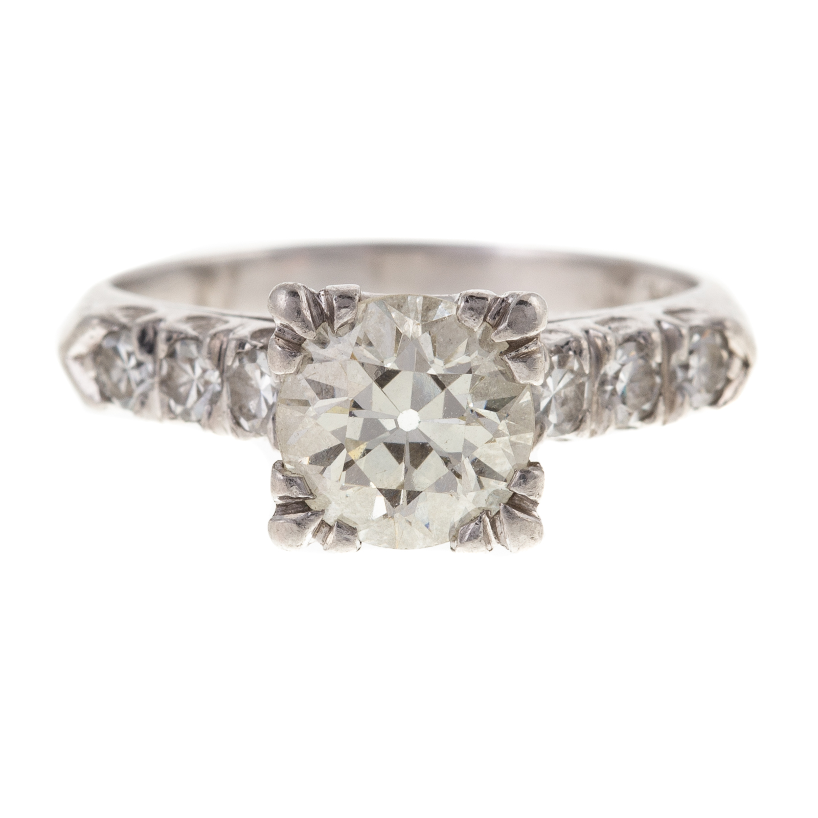 Appraisal: A CT OLD EUROPEAN CUT DIAMOND RING IN PLATINUM Platinum