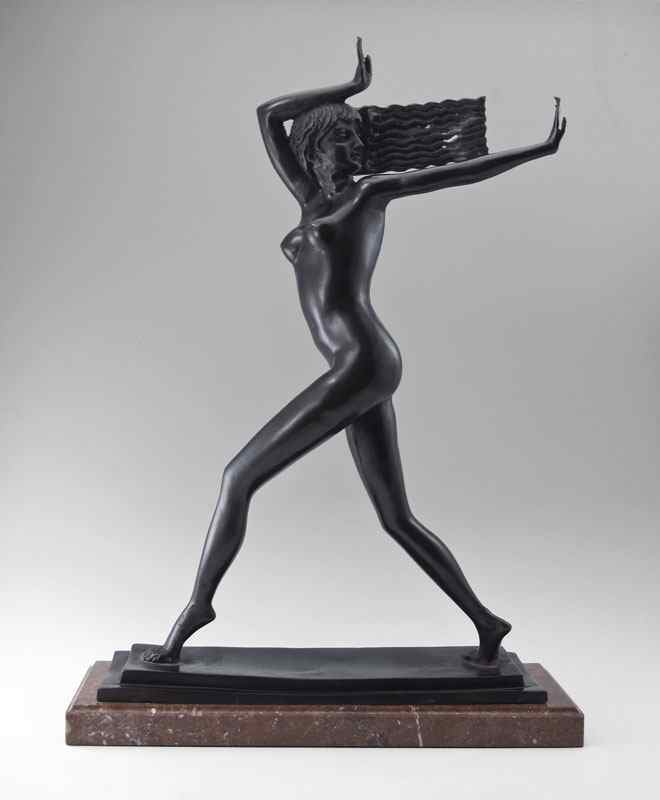 Appraisal: FEMALE NUDE BRONZE IN THE DECO STYLE '' H ''