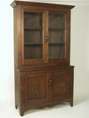 Appraisal: CUPBOARD - Two piece stepback th C walnut cupboard top