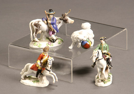 Appraisal: Group of Four Meissen Figures Early th Century Consisting of