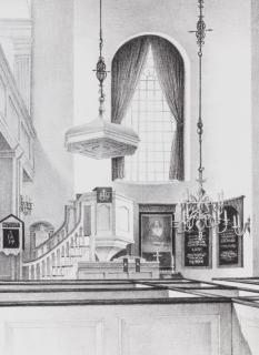 Appraisal: STOW WENGENROTH - PENCIL SIGNED LITHOGRAPH Titled 'Old North Church