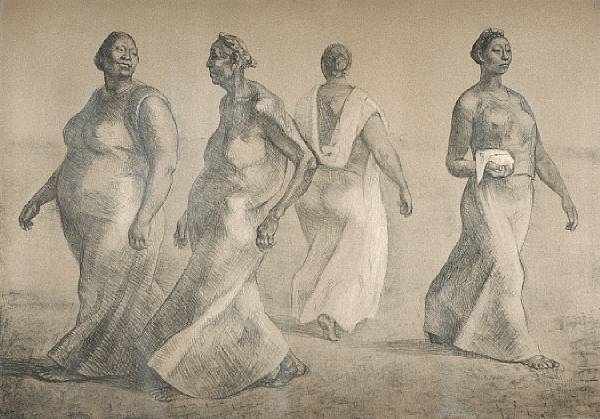 Appraisal: Francisco Z iga Mexican - Mujeres Caminando II B Lithograph