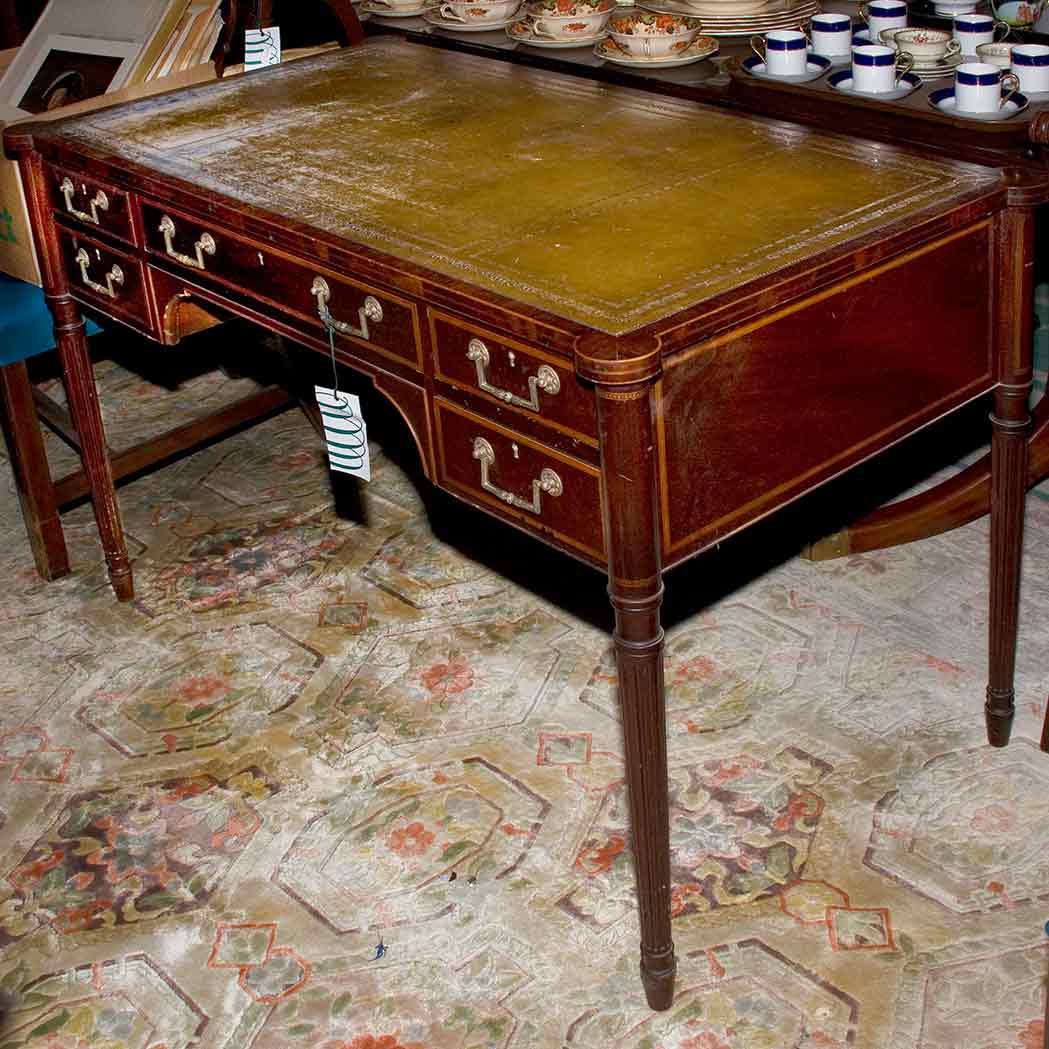 Appraisal: William IV Style Mahogany Writing Table Height inches width inches