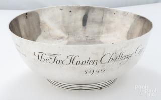 Appraisal: S Kirk Son sterling silver trophy bowl for The Fox