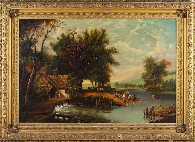 Appraisal: English School Landscape Paintingoil on canvas unsigned late th century