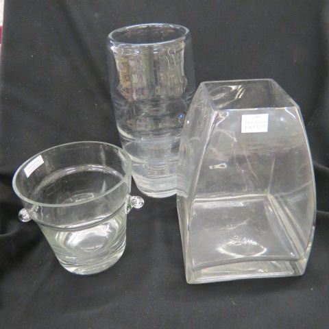 Appraisal: Crystal Lot wine cooler and two large vases