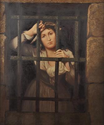 Appraisal: C Martin th Century Young woman at a barred window