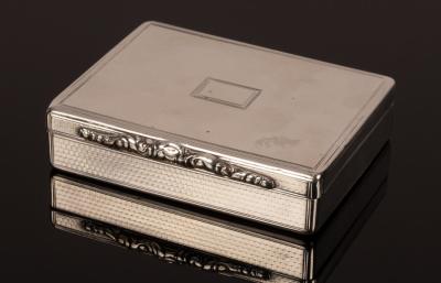 Appraisal: A William IV silver snuff box SC London of rectangular