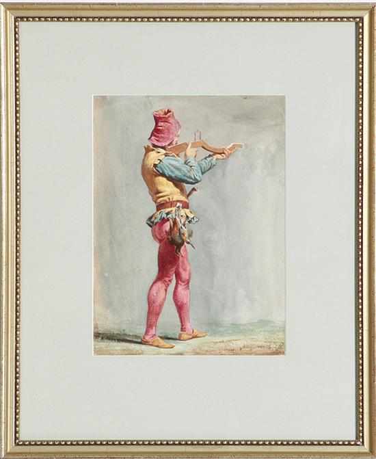 Appraisal: Marzo Italian th century ARCHER watercolor framed signed dated located