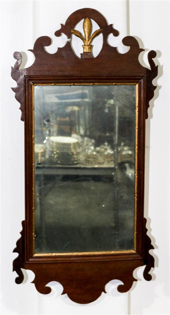 Appraisal: Sale Lot A Chippendale Mahogany Parcel-Gilt Mirror th century having