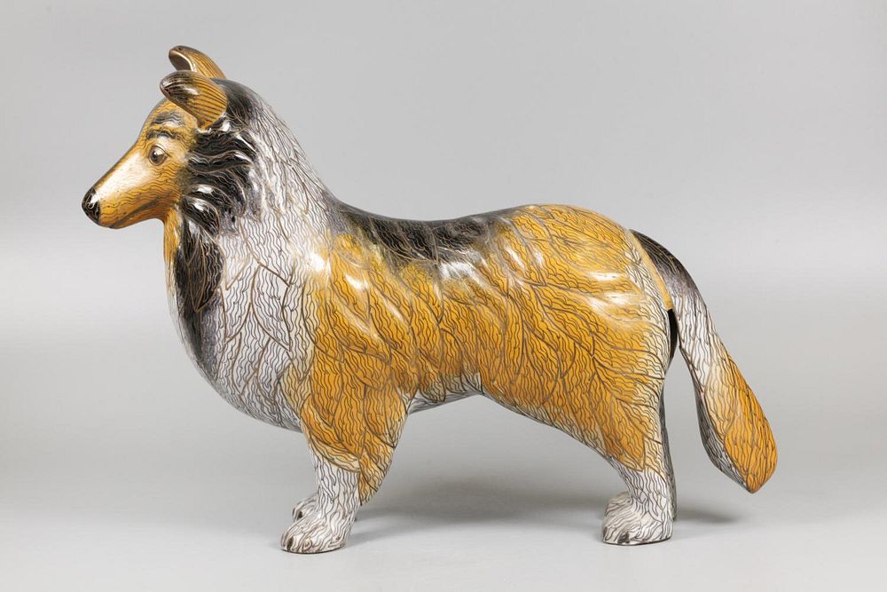 Appraisal: Chinese cloisonne dog in L x in H Notice to