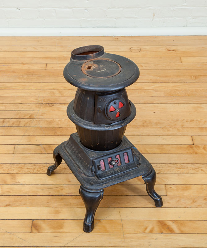 Appraisal: SMALL CAST-IRON POT-BELLIED STOVE x x in The Collection of