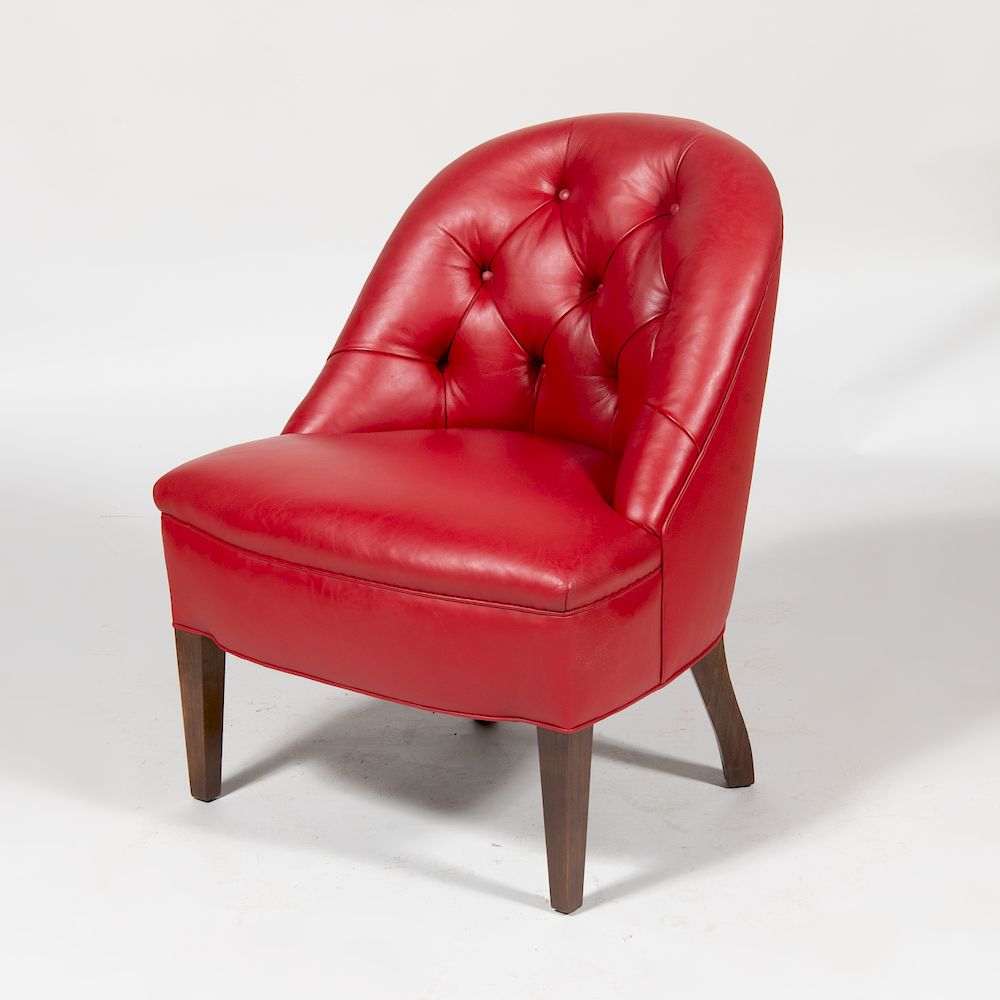 Appraisal: Tufted Leather Club Chair x x in Property from the