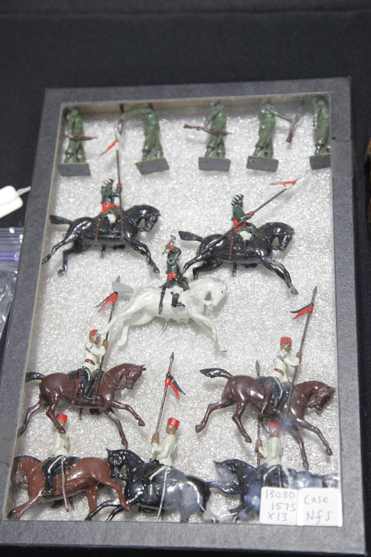 Appraisal: THIRTEEN BRITAINS CALVALRY FIGURES AND SOLDIERS Five mounted Egyptian calvalry