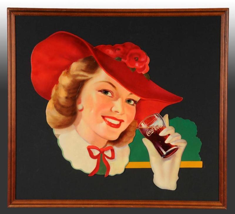 Appraisal: Cardboard Coca-Cola Die-Cut Girl Description s to s Stunning artwork