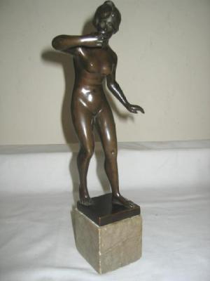 Appraisal: A BRONZE FIGURE by Hans Keck modelled as a nude